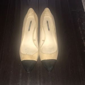 Zara nude block heel